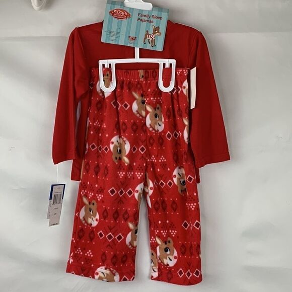 Rudolph Red-Nosed Reindeer toddler Holiday Sleep Pajamas - Picture 6 of 12